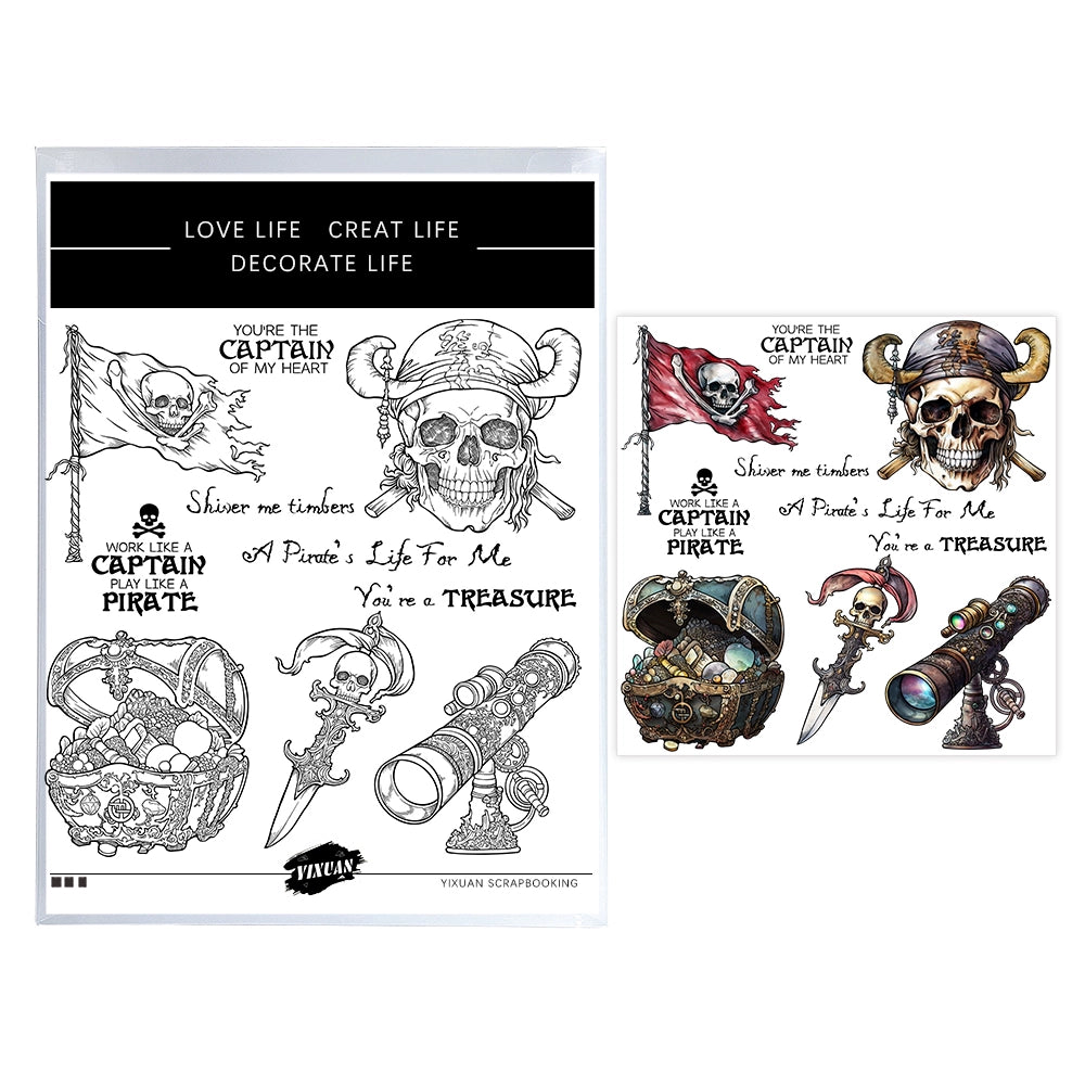 Skeleton Pirate Treasure Dies & Stamps Set