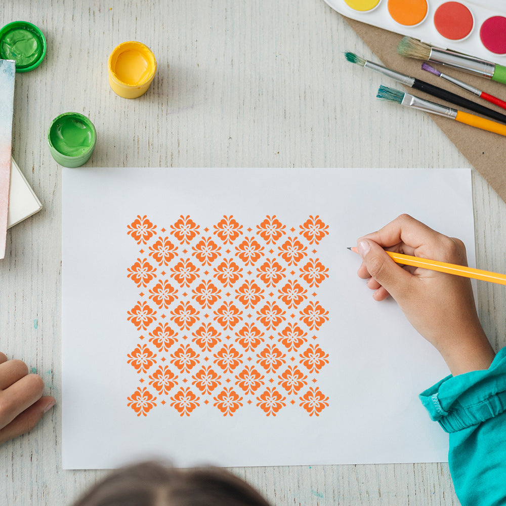 Floral Pattern DIY Painting Hollow Stencil
