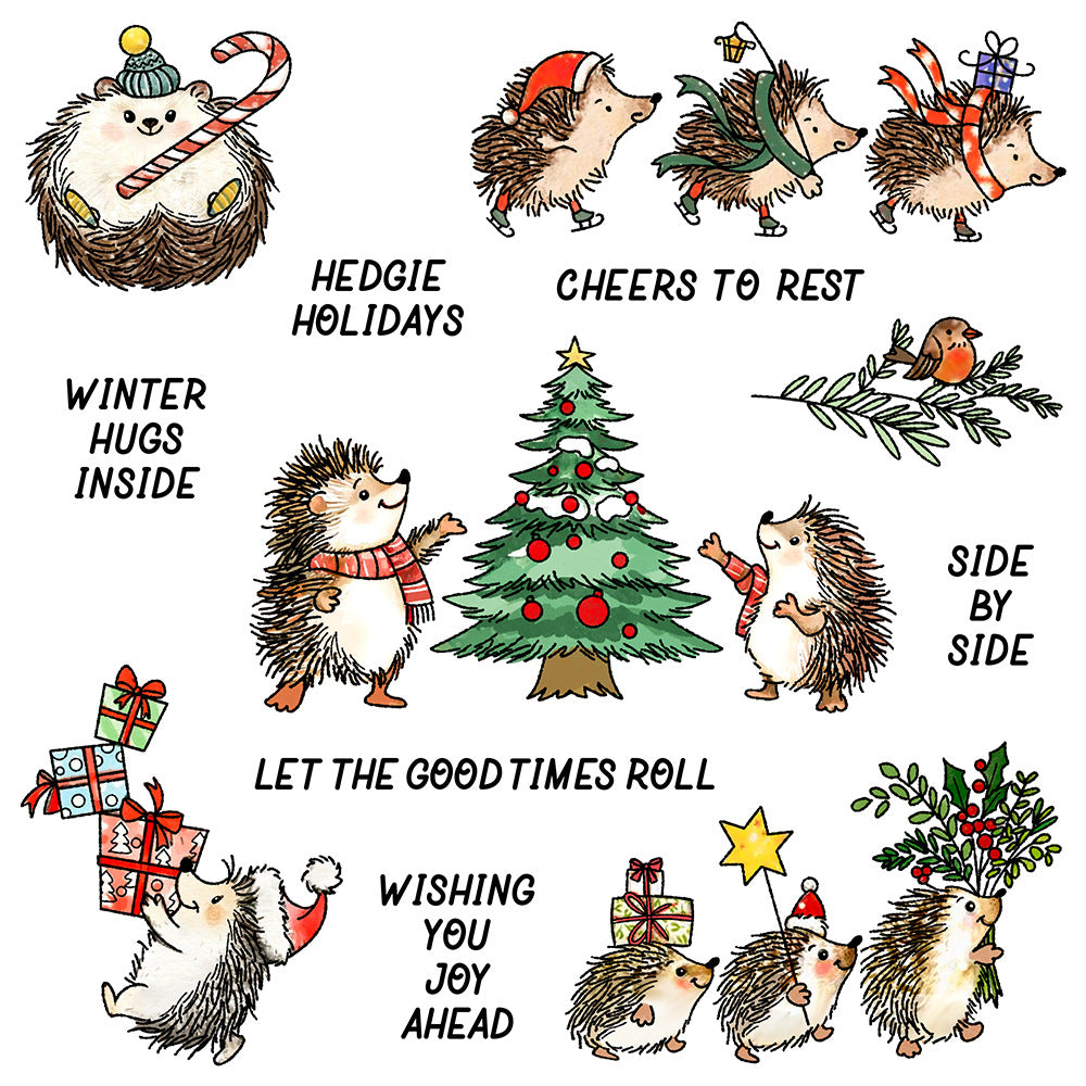 Christmas Hedgehog Dies & Stamps Set