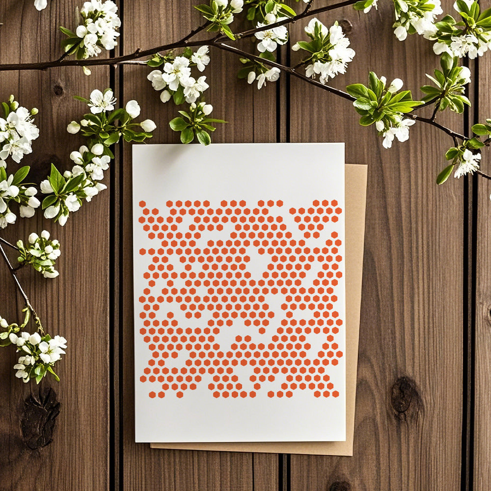 Hexagonal Dots Background DIY Painting Hollow Stencil