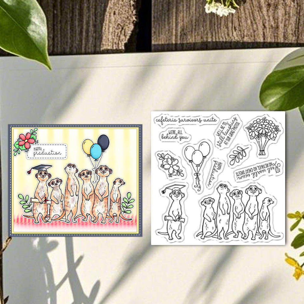 Graduation Suricatta Dies & Stamps Set