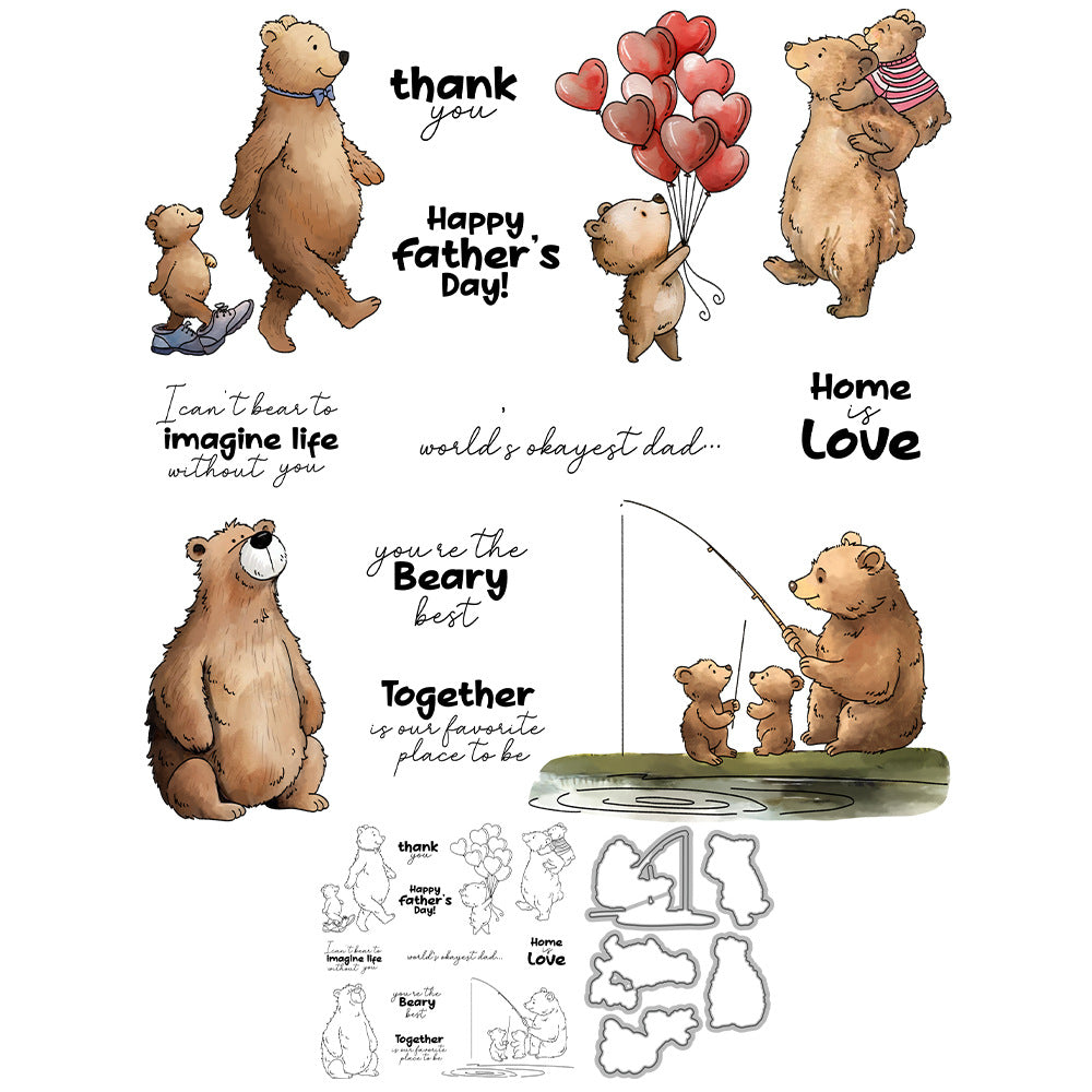 Little Bear and Son Dies & Stamps Set
