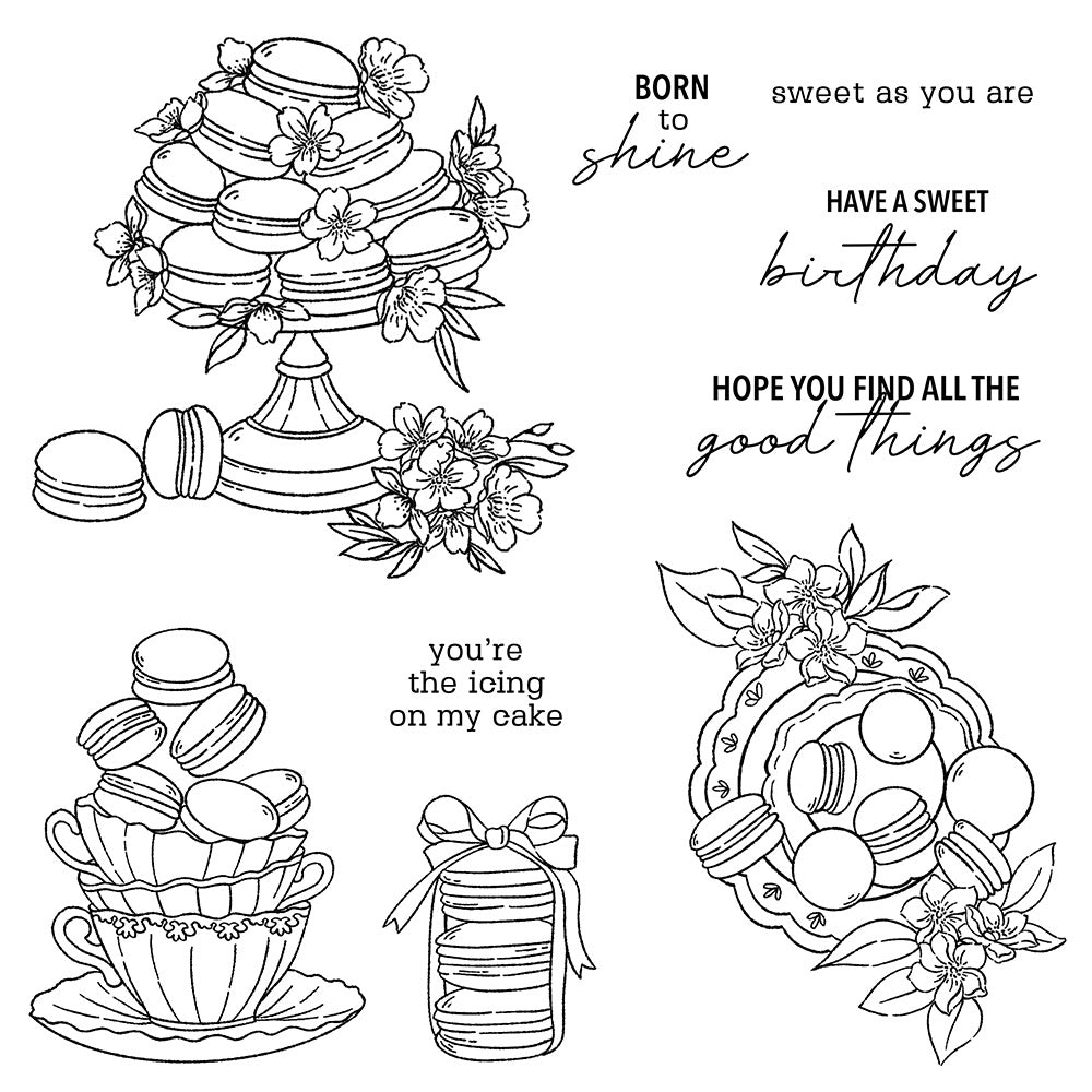Macaron Cake Clear Stamps