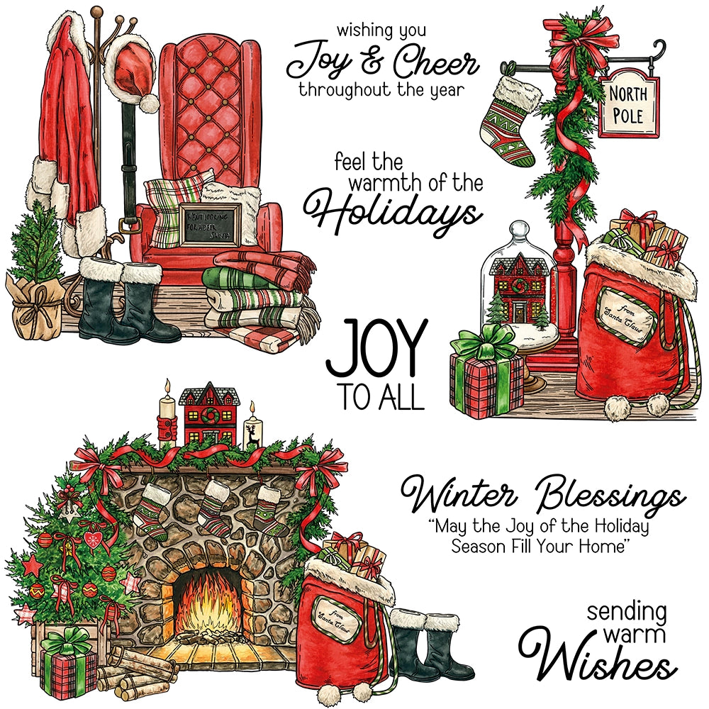 Christmas Home Decoration Dies & Stamps Set