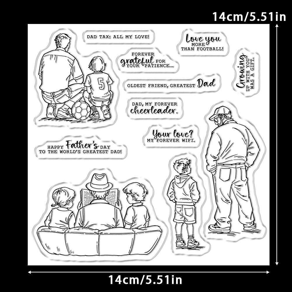 Father-Son Relationship Dies & Stamps Set
