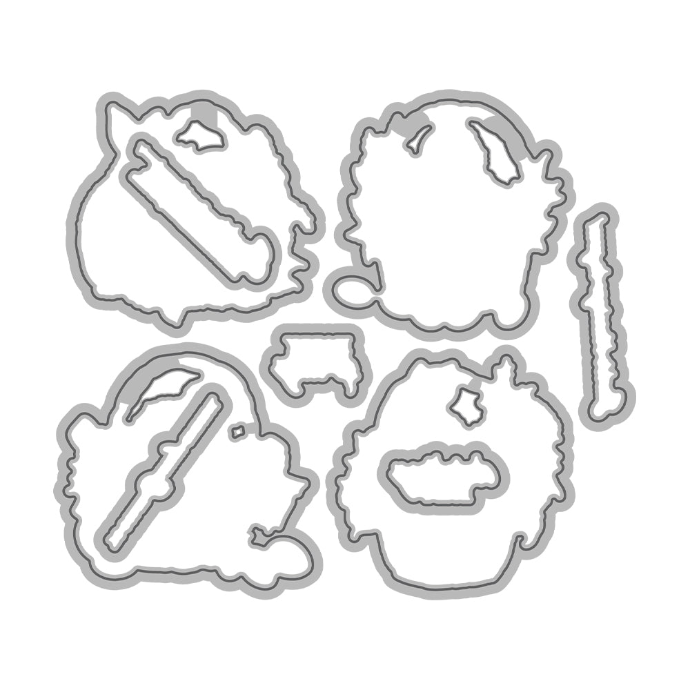 Easter Bunny Eggs Dies & Stamps Set