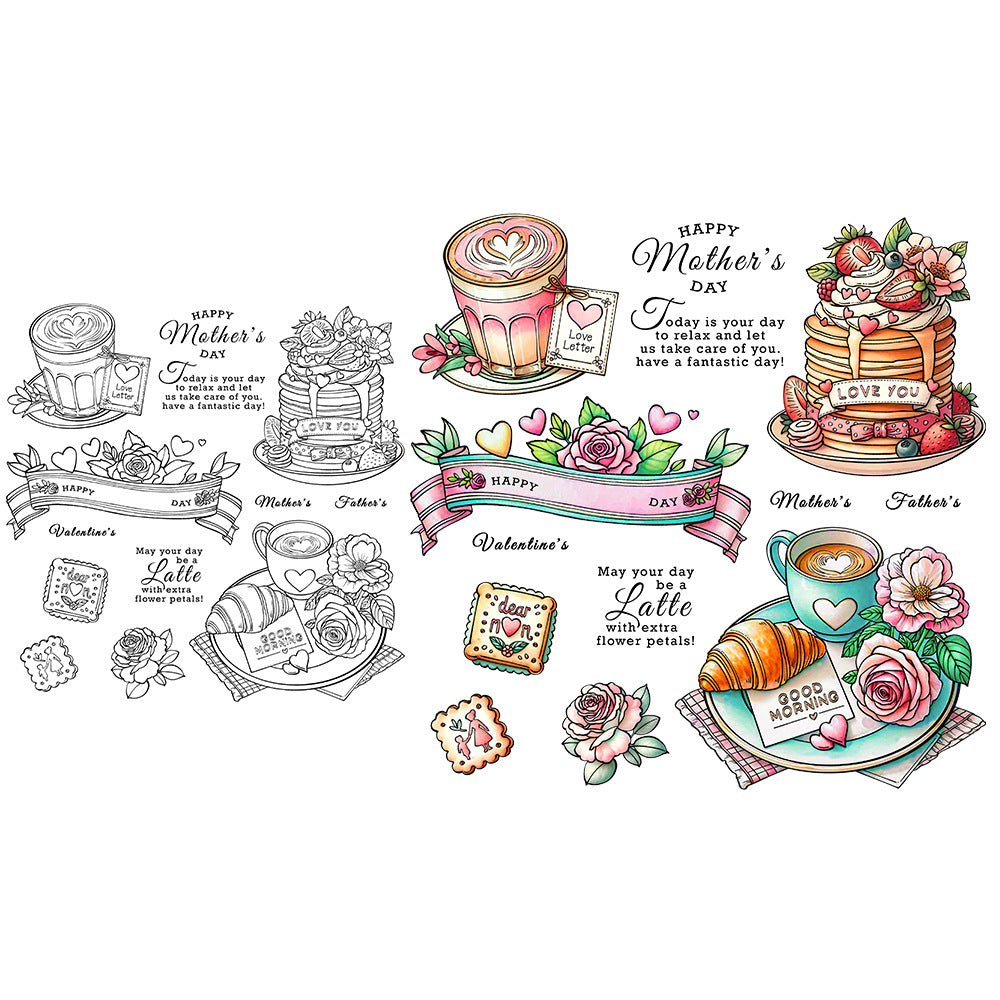 Festival Afternoon Tea Clear Stamps