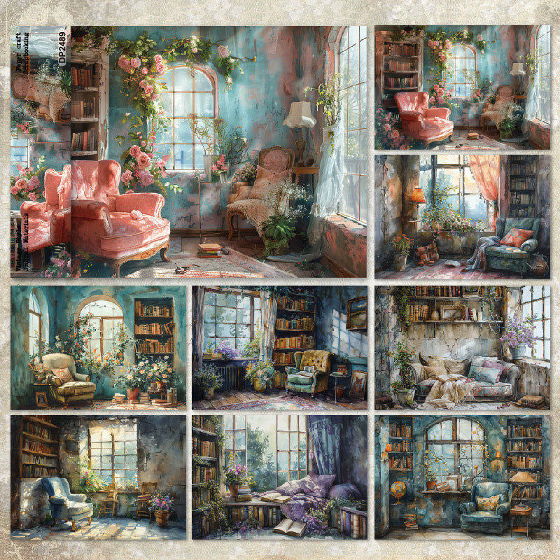A5 Cozy Reading Nook Journal Scrapbook Paper