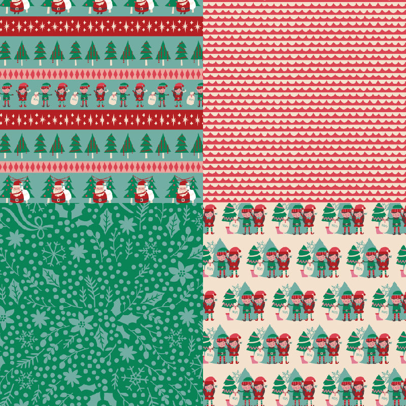 24PCS 6" Yuletide Cheers Scrapbook Paper & Cardstock