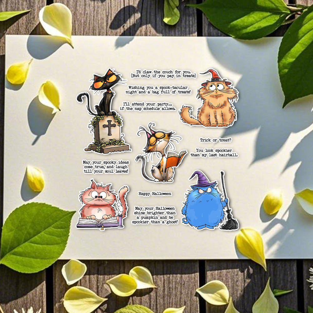 Halloween Kitten Dies & Stamps Set