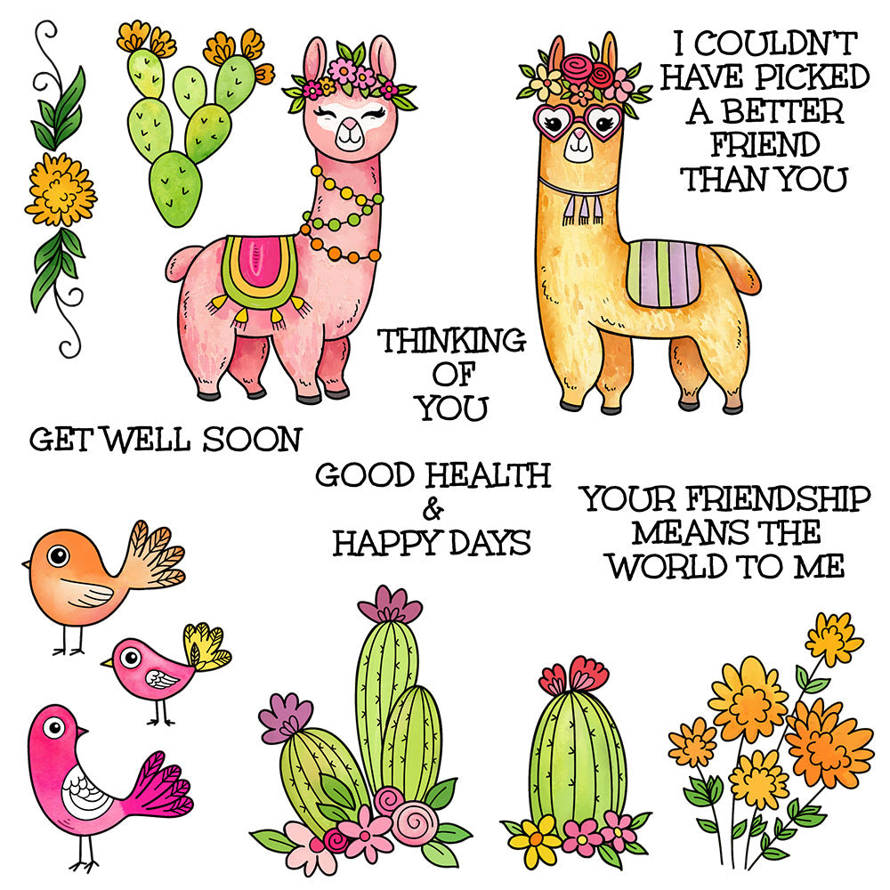 Cactus and Alpaca Clear Stamps