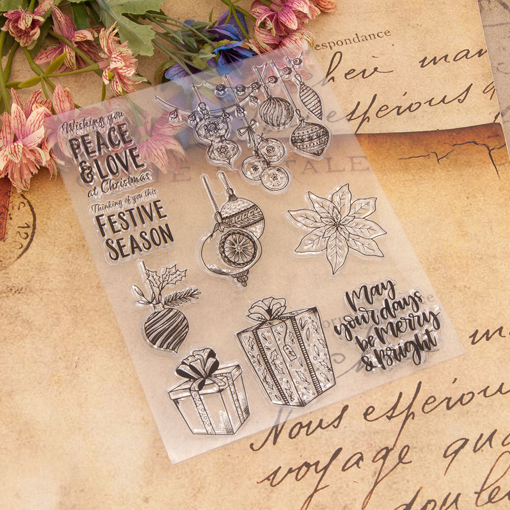 Christmas New Year Gifts Clear Stamps