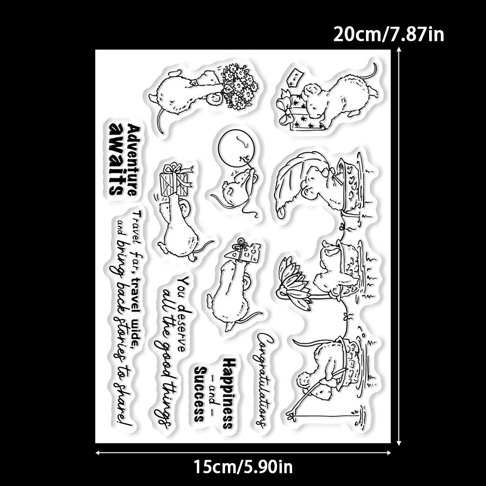 Mouse Daily Life Dies & Stamps Set