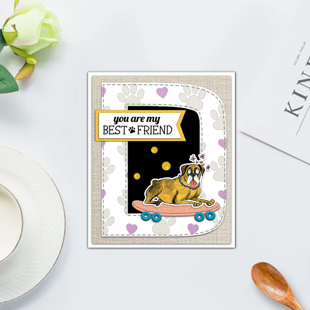 Cute Puppy Dies & Stamps Set
