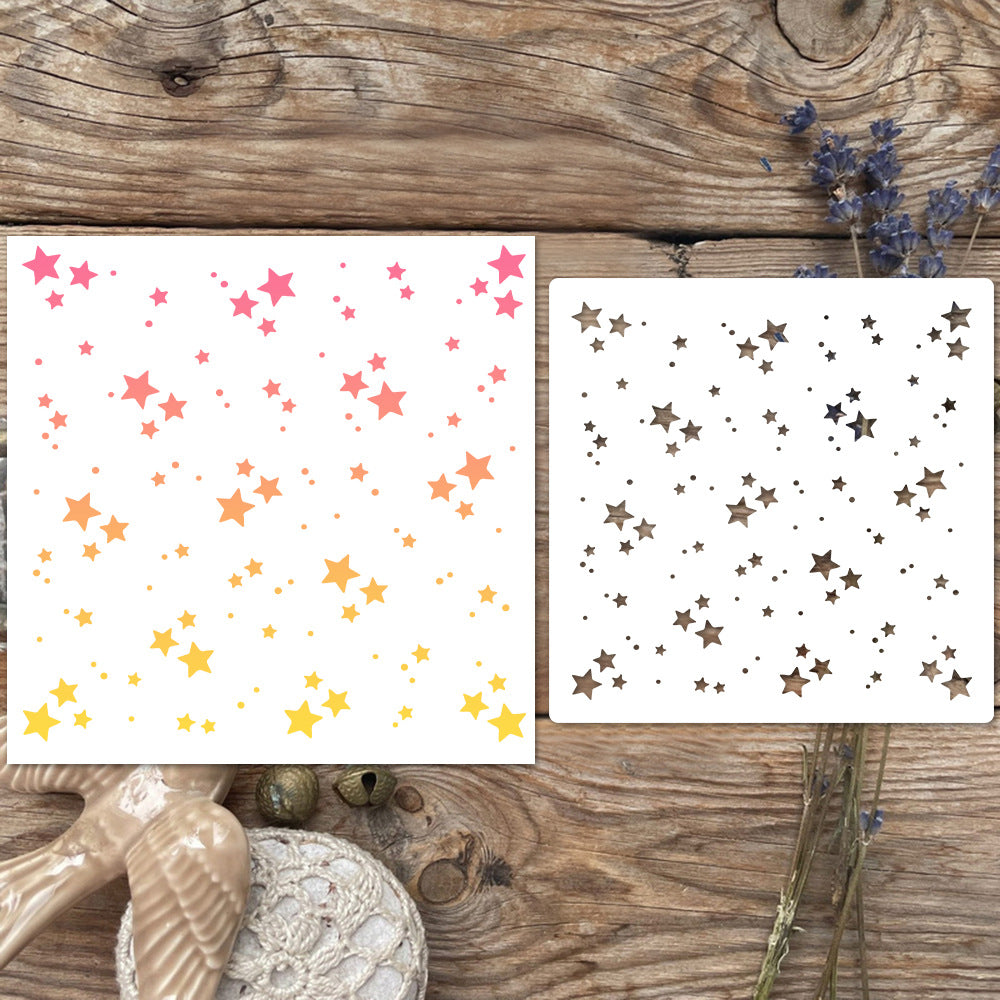 Stars Background DIY Painting Hollow Stencil