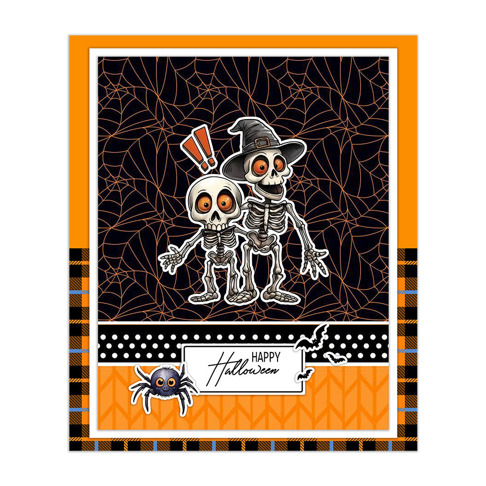 Halloween Skeleton Ghost Dies & Stamps Set
