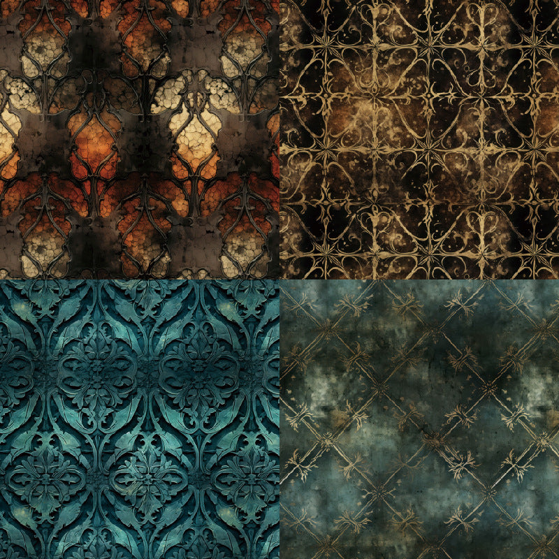 24PCS 6" Retro Scrapbook Paper & Cardstock