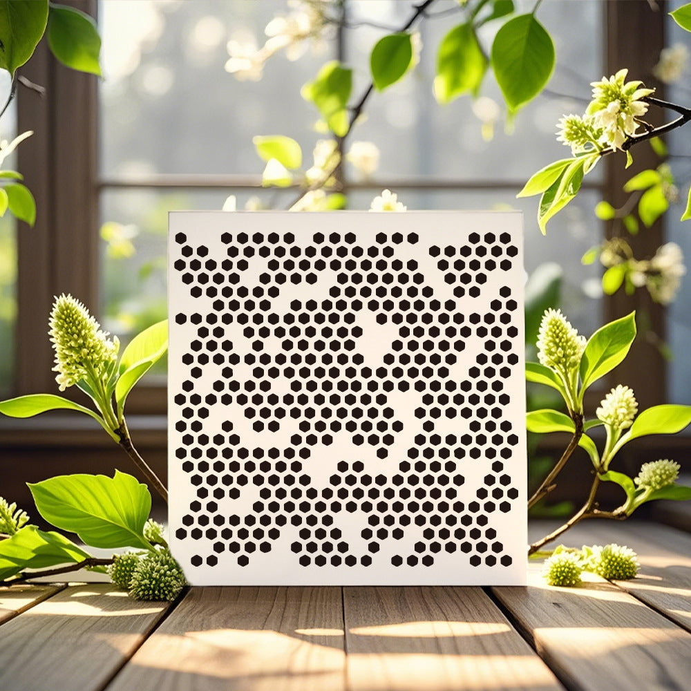 Hexagonal Dots Background DIY Painting Hollow Stencil