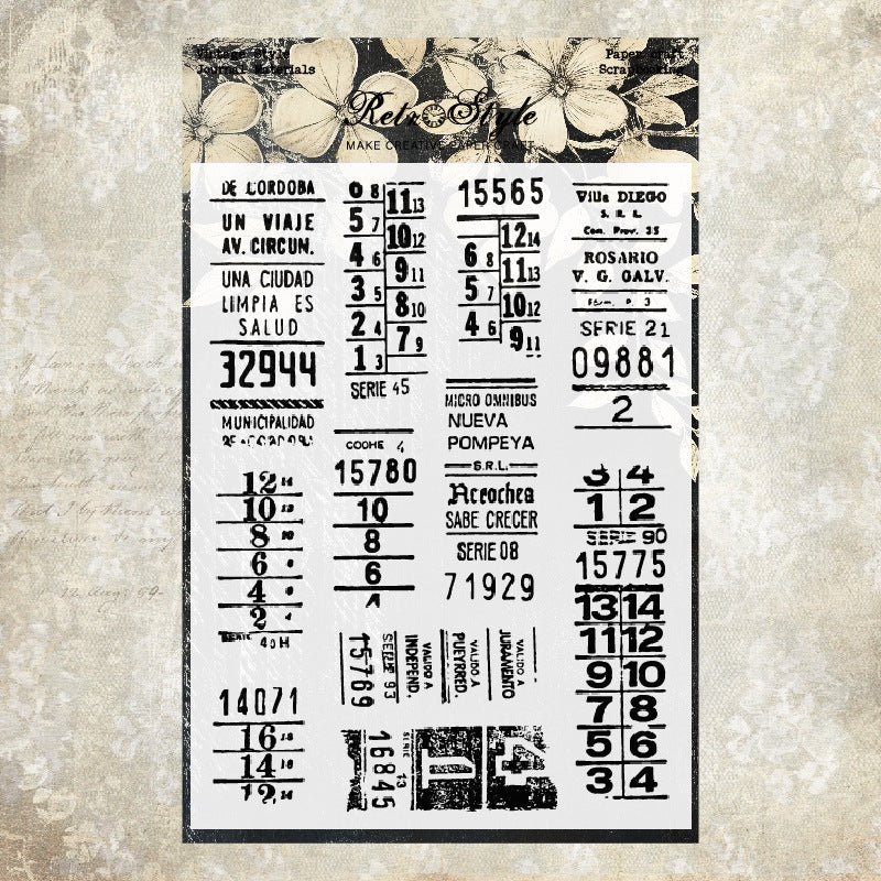 Retro Pattern DIY Scrapbook Clear Stamps