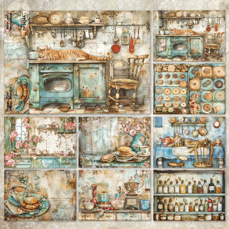 A5 Kitchen Utensils Journal Scrapbook Paper