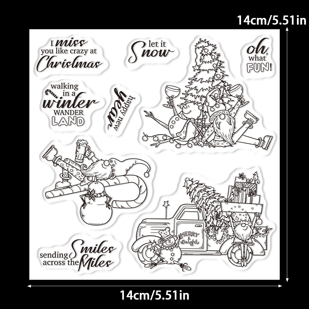 Christmas Theme Dies & Stamps Set