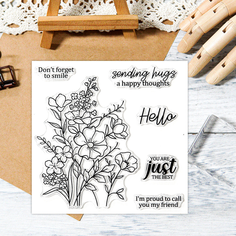 Spring Flowers Dies & Stamps Set