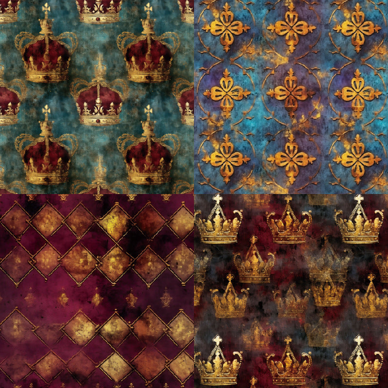 24PCS 6" Crown Scrapbook Paper & Cardstock