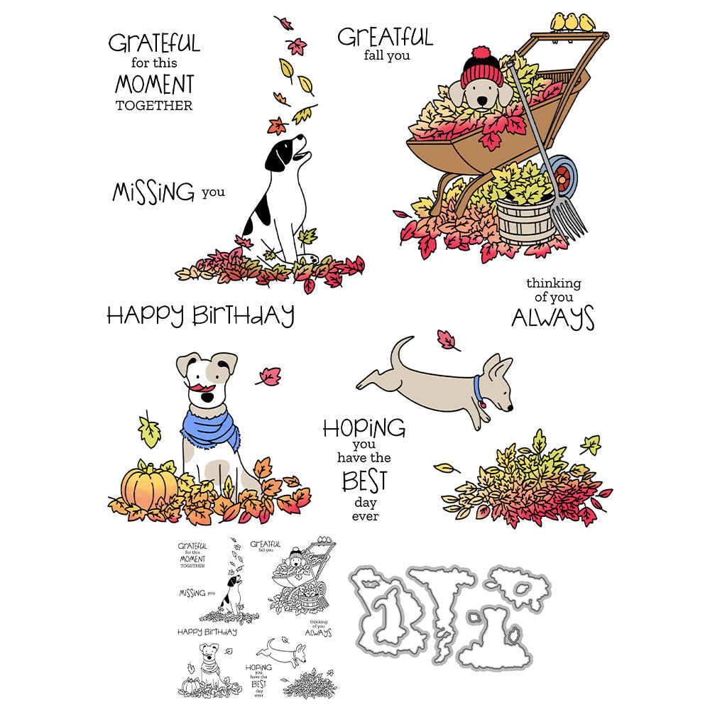 Maple Leaf Puppy Dies & Stamps Set