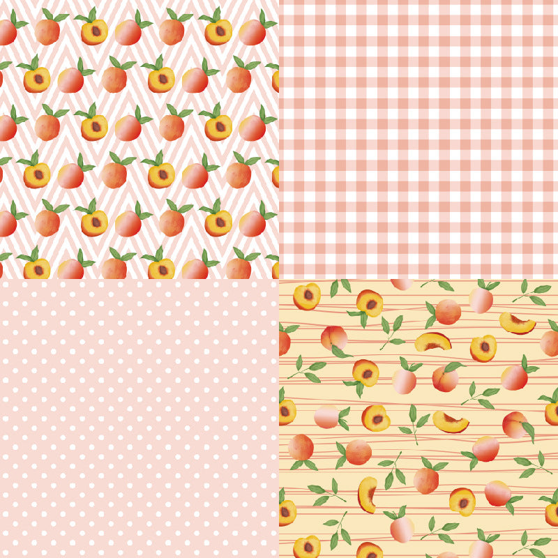24PCS 6" Sweet Peaches Scrapbook Paper & Cardstock