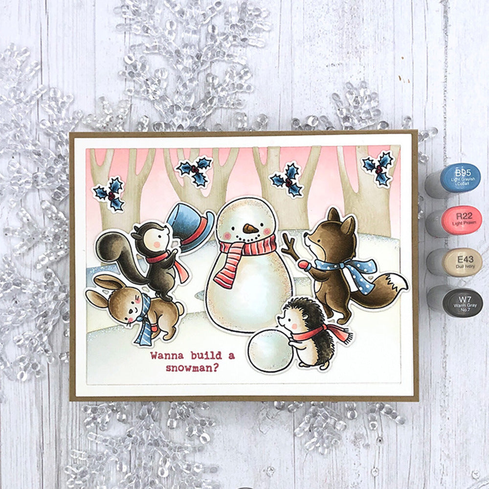 Winter Snowman Dies & Stamps Set