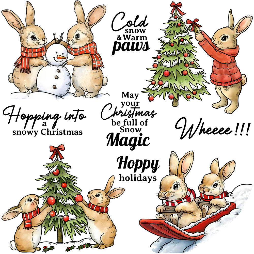 Cute Rabbits Dies & Stamps Set