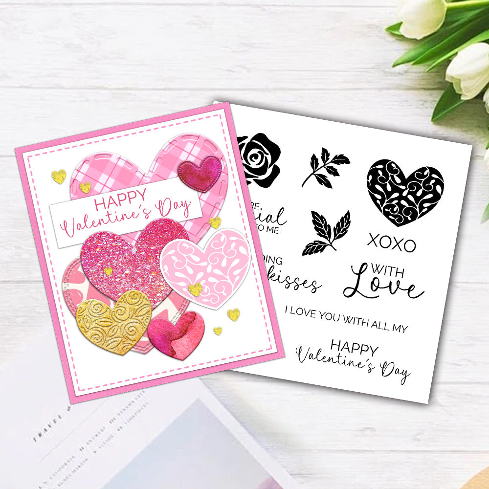 Valentine's Day Theme Dies & Stamps Set