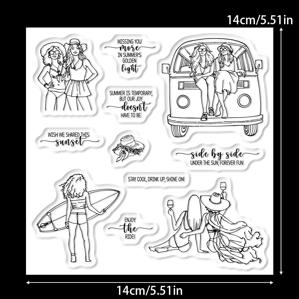 Summer Girl Clear Stamps