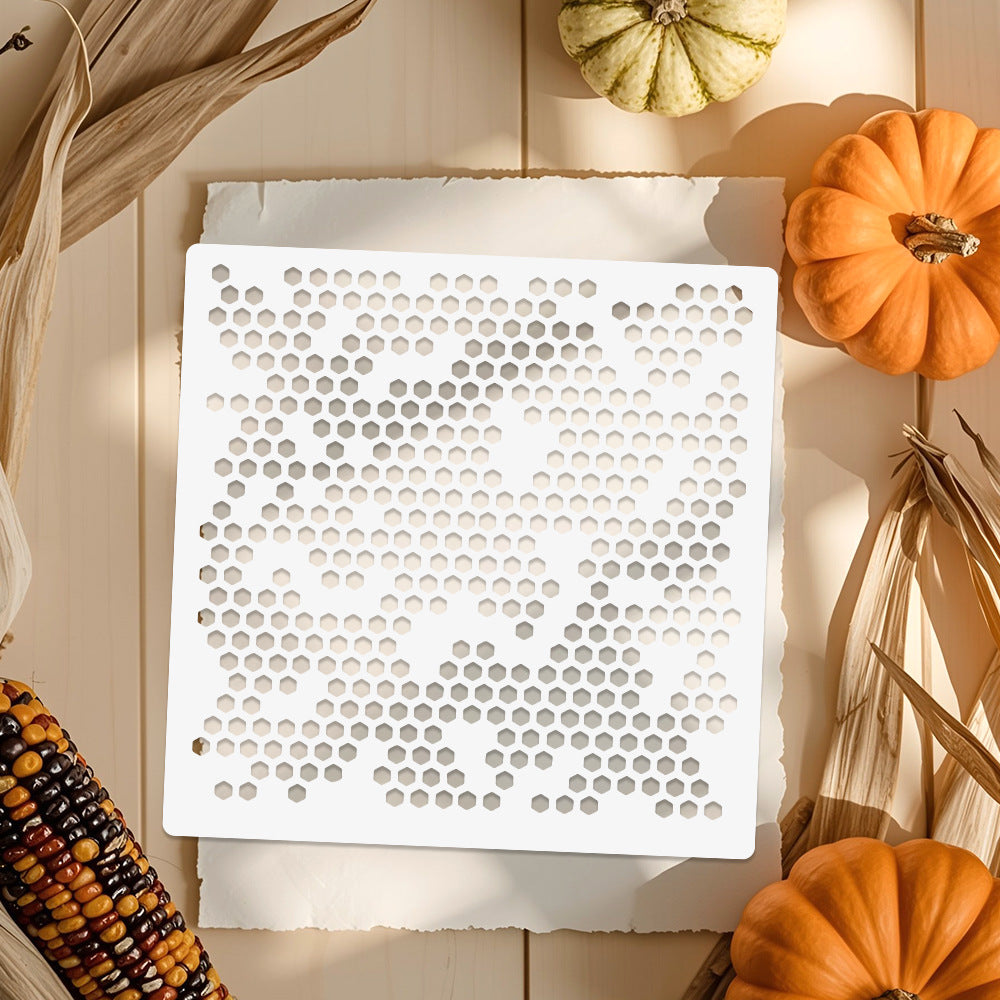 Hexagonal Dots Background DIY Painting Hollow Stencil