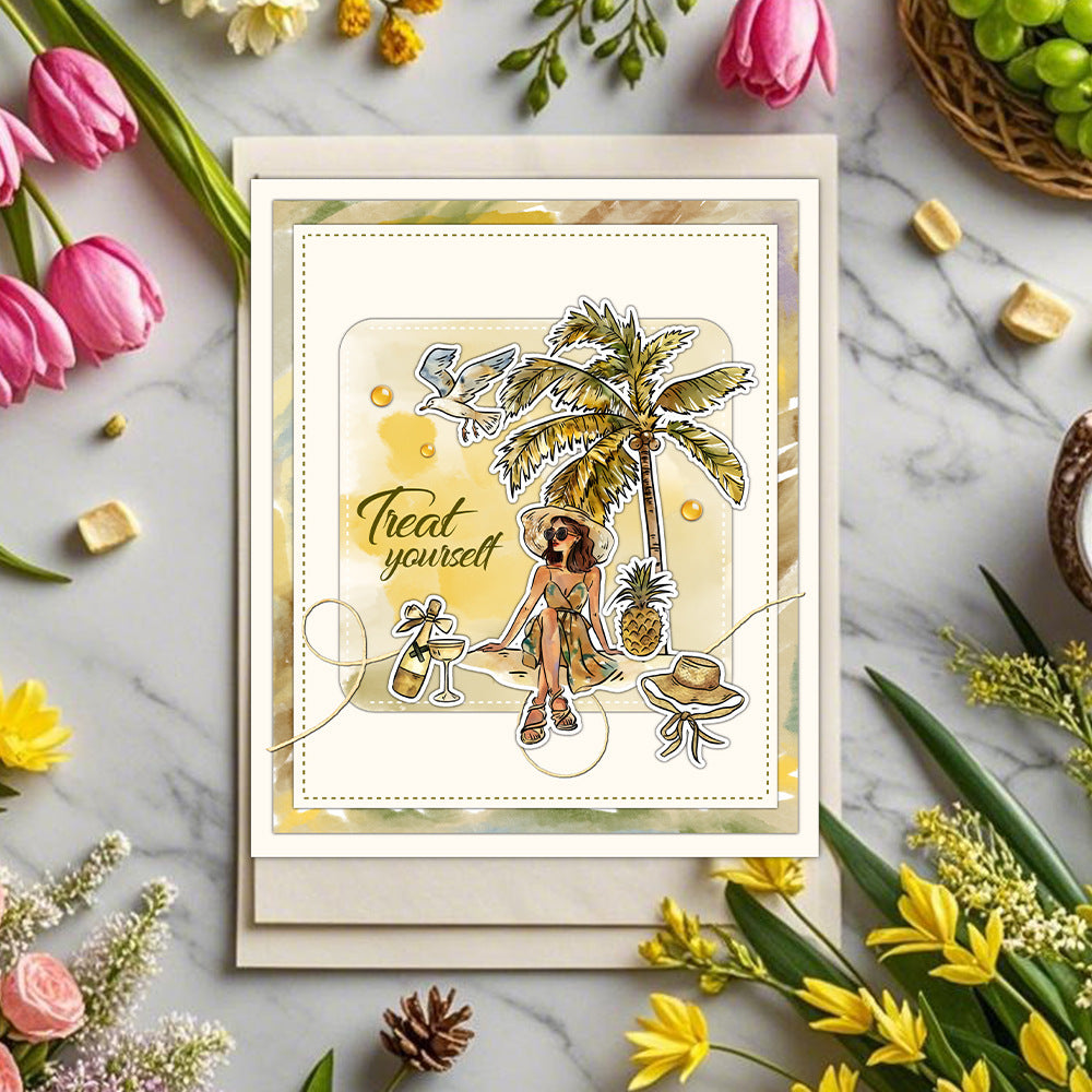 Beach Girl Clear Stamps
