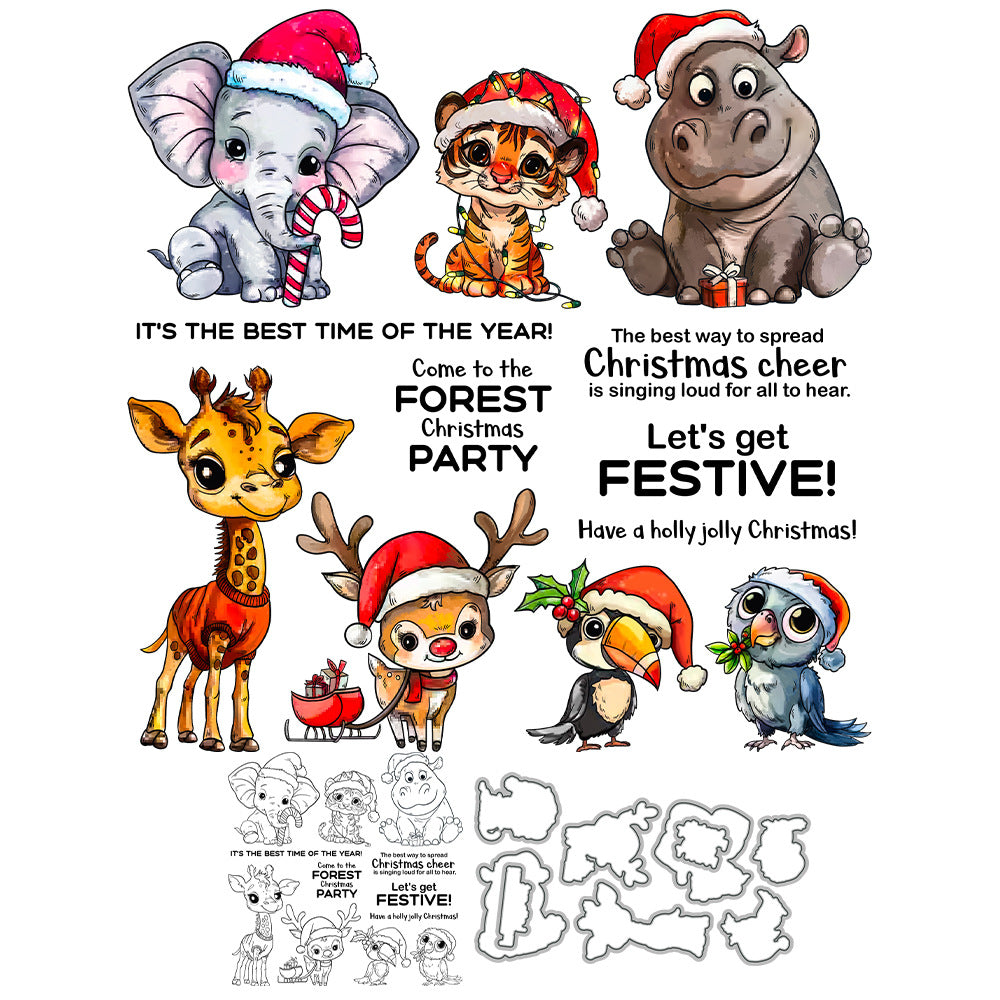 Christmas Animals Dies & Stamps Set