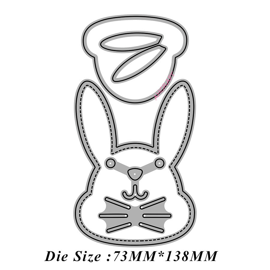 Easter Bunny Head Metal Cutting Dies