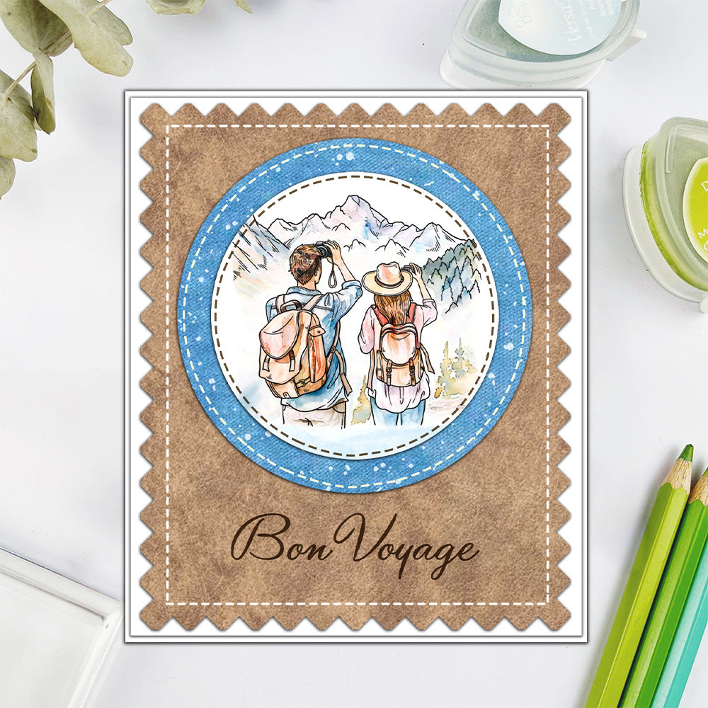 Summer Travel Couple Clear Stamps
