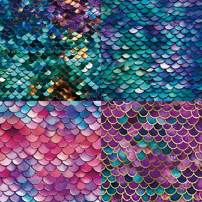 24PCS 6" Queen Of Mermaids Scrapbook Paper & Cardstock
