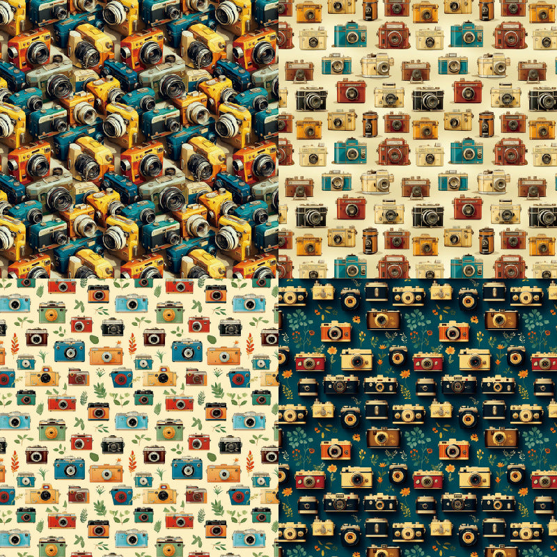 24PCS 6" Camera Scrapbook Paper & Cardstock