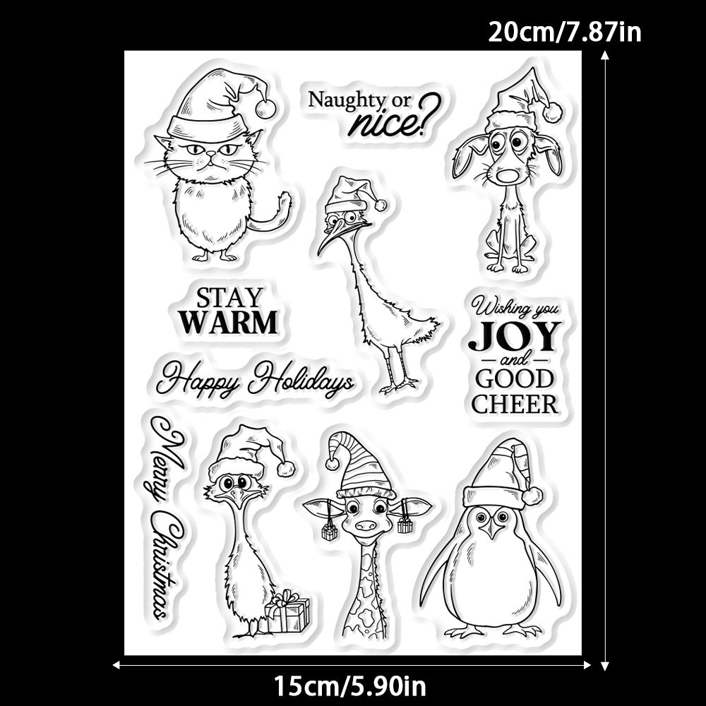 Christmas Animals Dies & Stamps Set