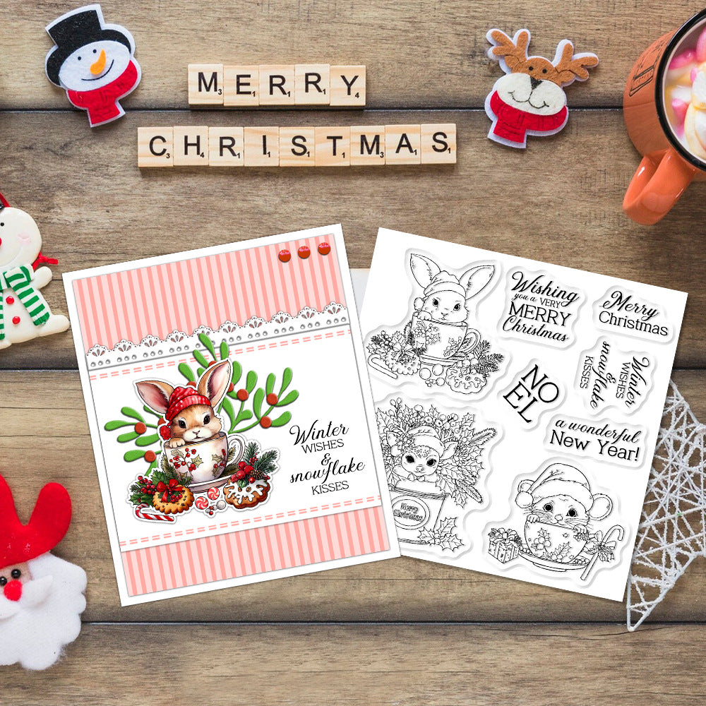 Christmas Animal Mugs Clear Stamps