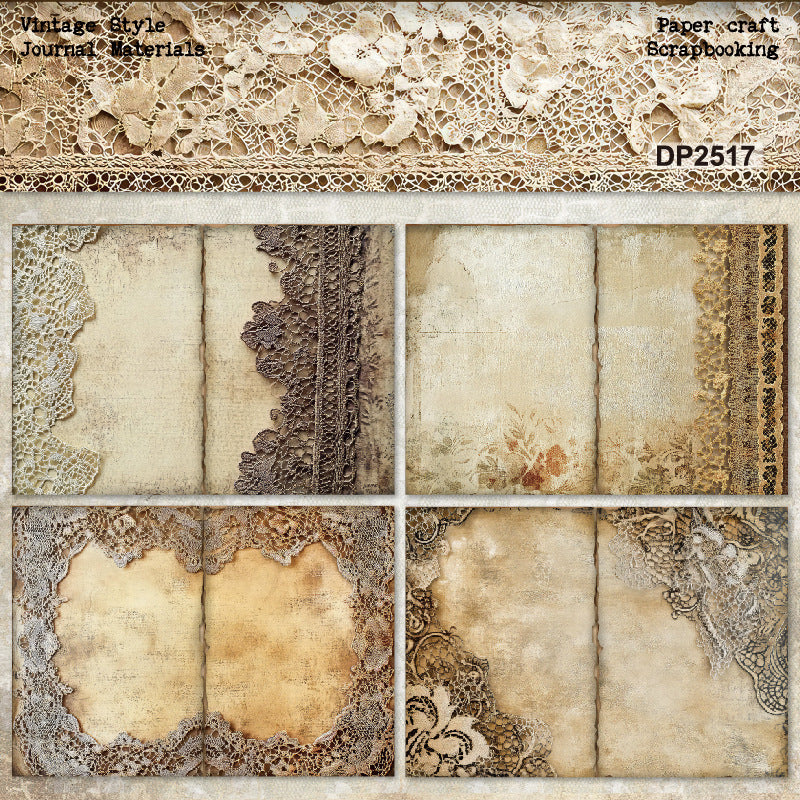 A5 Vintage Lace Journal Scrapbook Paper