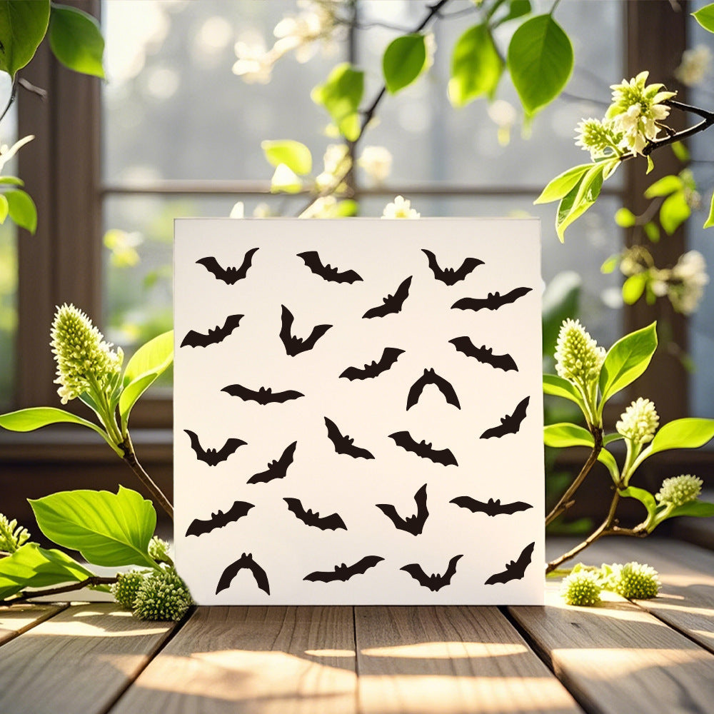 Bat Background DIY Painting Hollow Stencil