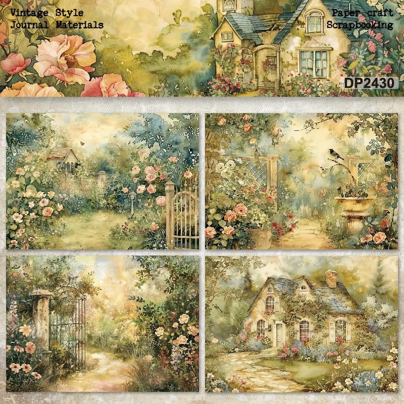 A5 Beautiful Homes DIY Scrapbook Paper