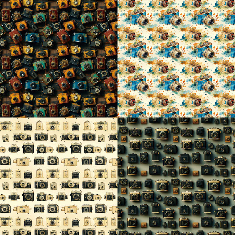24PCS 6" Camera Scrapbook Paper & Cardstock