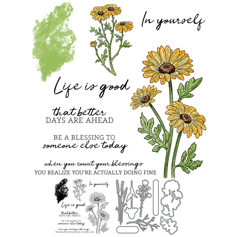 Chrysanthemum Dies & Stamps Set