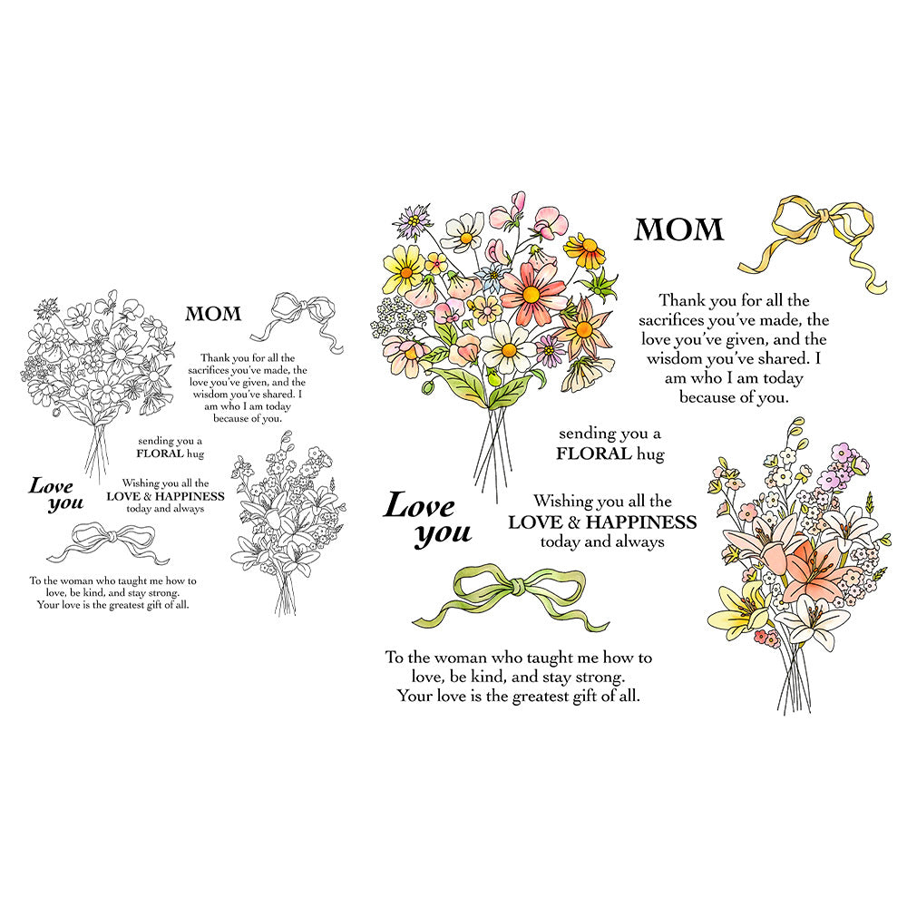 Bouquet Bow Clear Stamps