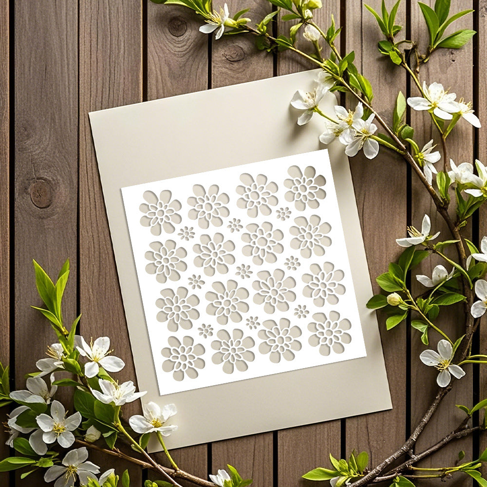 Flower Pattern DIY Painting Hollow Stencil