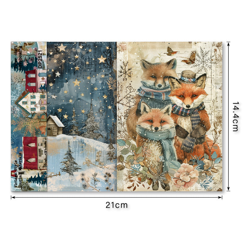 A5 Christmas Theme Journal Scrapbook Paper